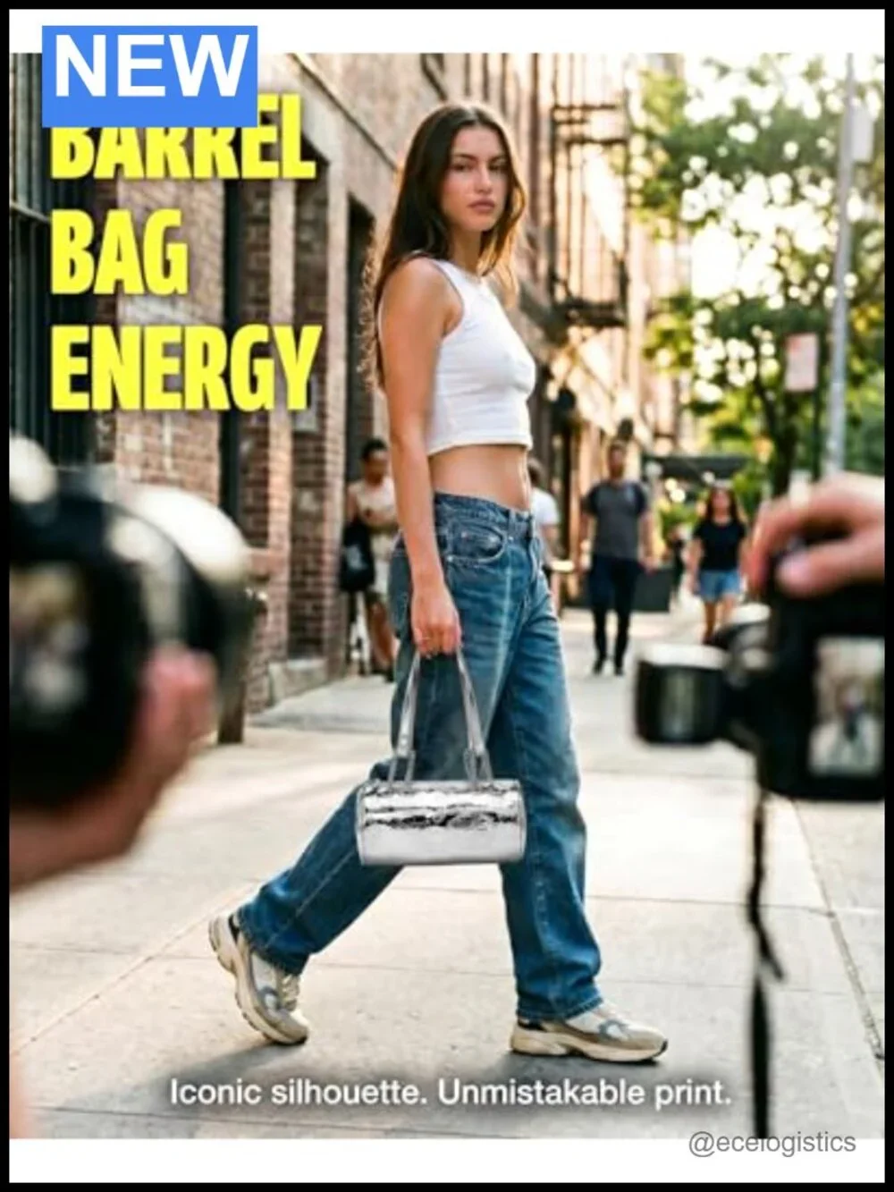 Von Dutch Style Vegan Leather Barrel Shoulder Bag - Faux Leather Structured